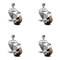 Service Caster 3 Inch High Temp Glass Filled Nylon 12mm Threaded Stem Caster Set with Brake SCC-TS20S314-GFNSHT-TLB-M1215-4 - alternate 1